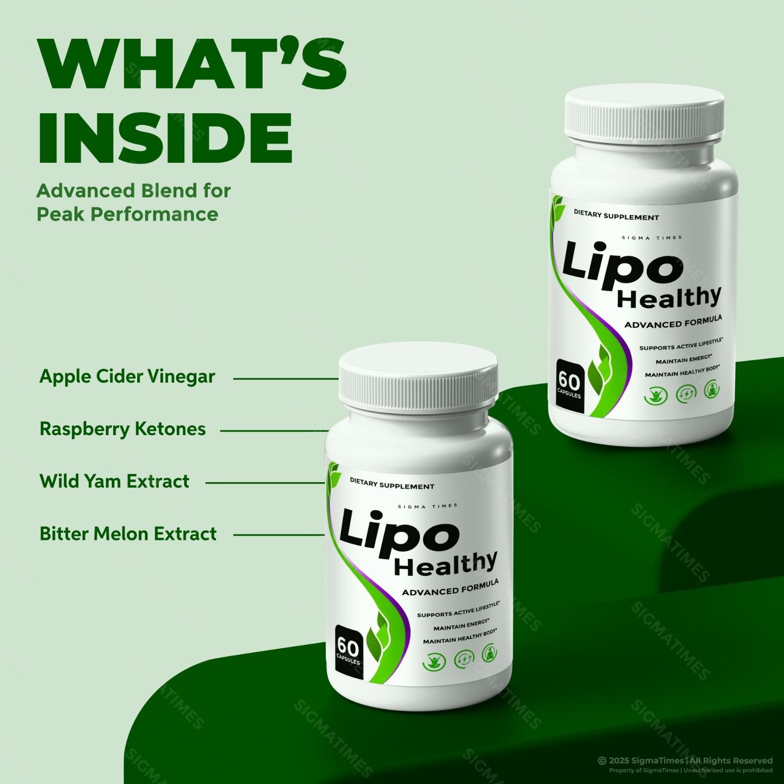 Lipo Healthy Capsules – Natural Detox, Energy & Metabolism Wellness 60ct