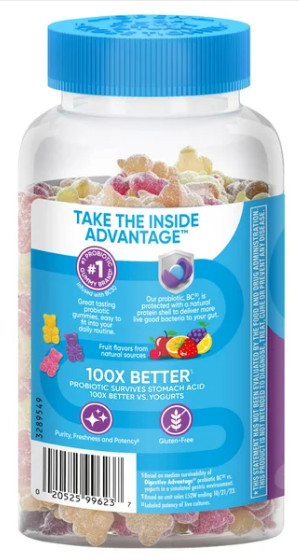 Schiff Digestive Advantage Probiotic Gummies – 120 Count– Daily Digestive Health