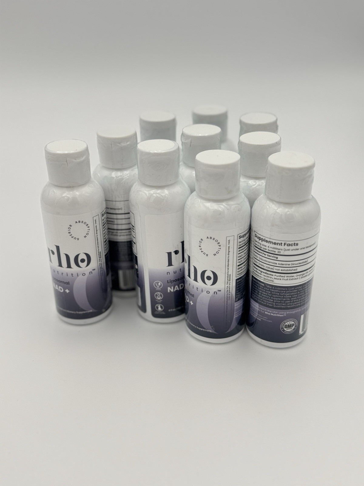 rho nutrition Liposomal NAD+ Liquid Dietary Supplement for Adults Unisex 10 Unit