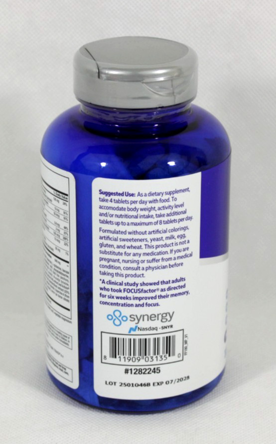 FOCUS factor Nutrition for the Brain Dietary Supplement, 180 Tablets Exp:06/2025