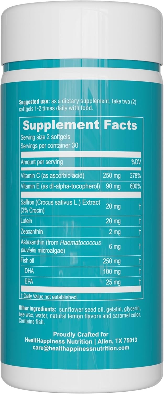 UpNourish AREDS 2+ – Advanced Eye Vitamin Supplement for Macular Health and D…