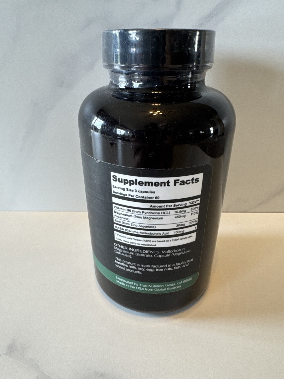 TRUE NUTRITION Zinc-Mag Dietary Supplement 180 Capsules Exp 01/2026 New & Sealed