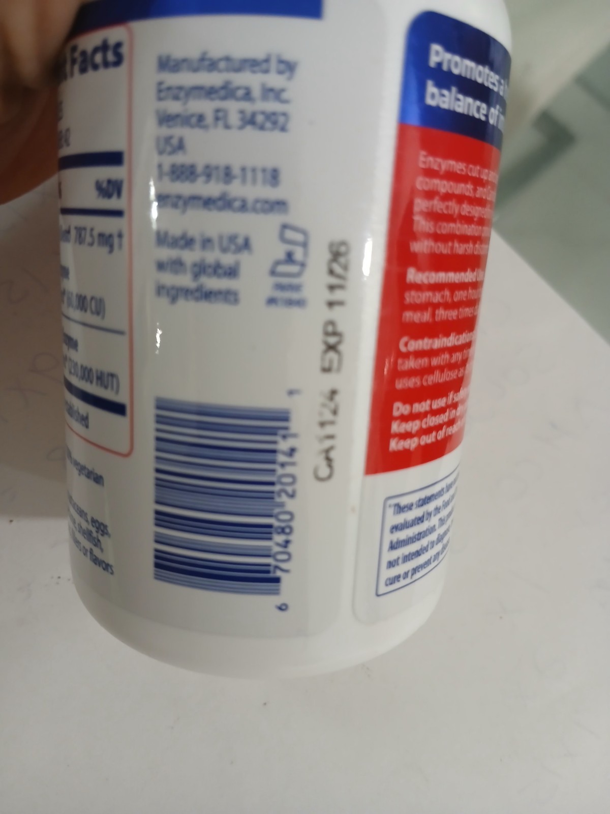 Enzymedica Candidase 84 Capsules Exp Date 2/27