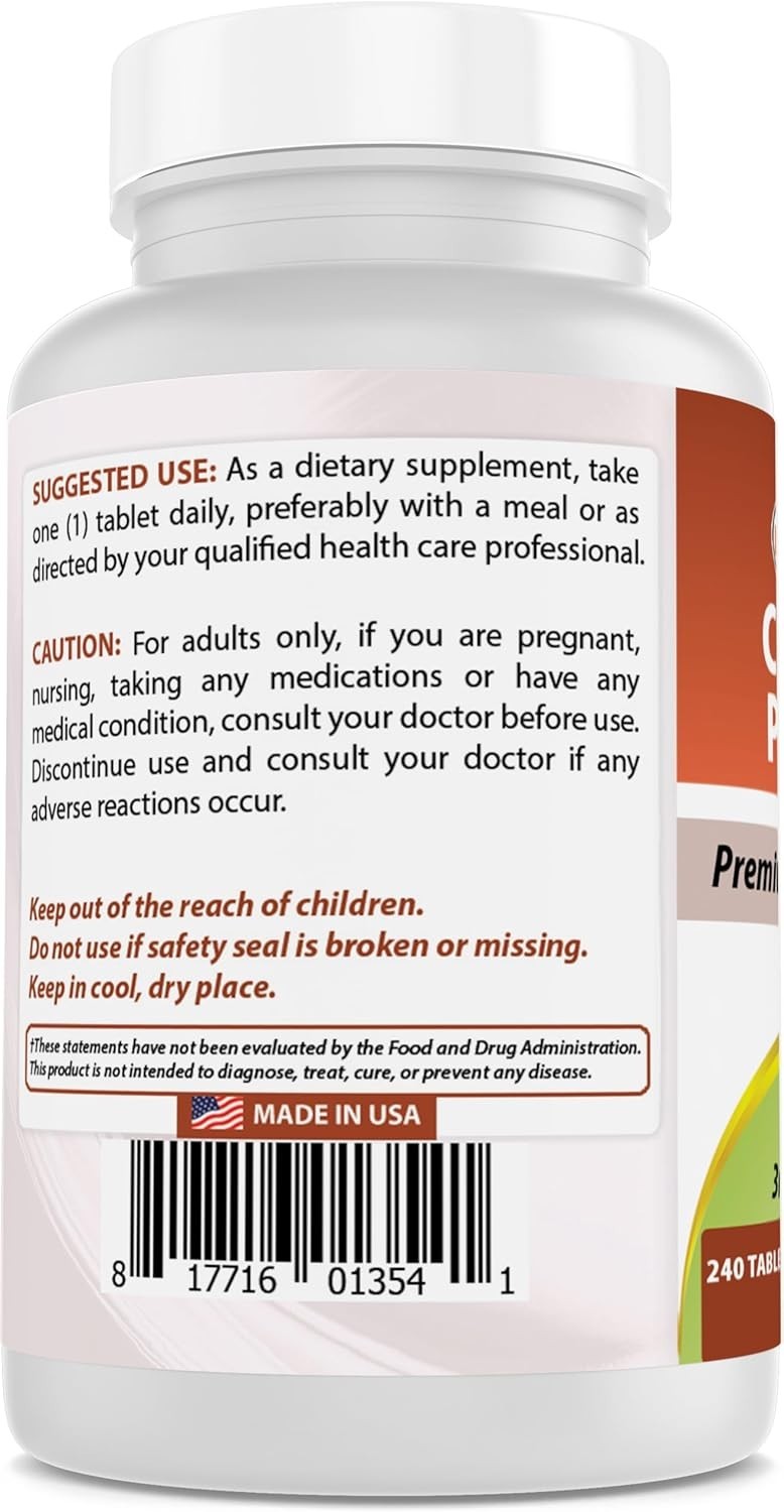 240 Count Chromium Picolinate Tablets 200 mcg – Pure Weight Management Support