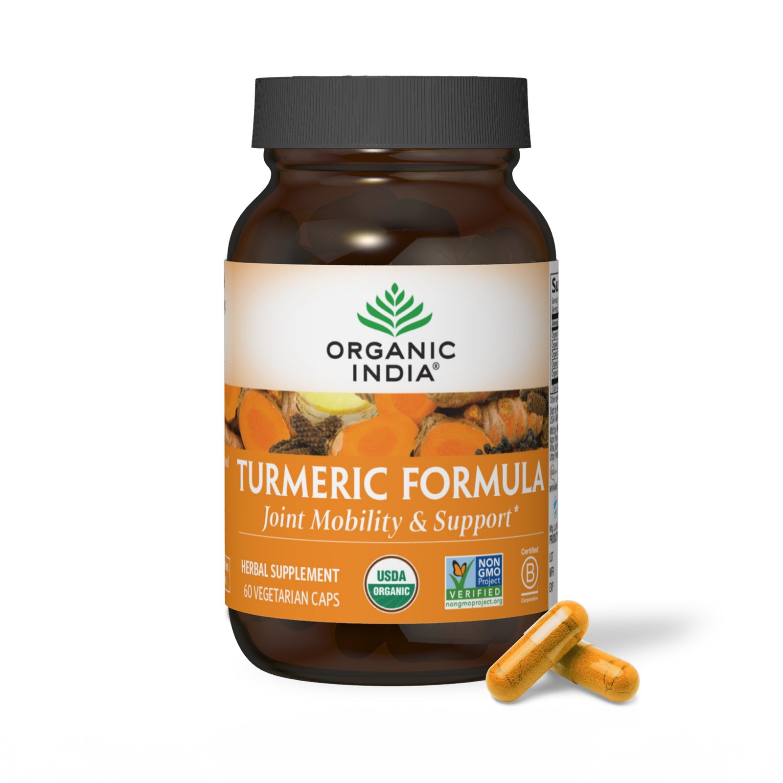 1/2027 ORGANIC INDIA Turmeric Curcumin with Black Pepper – Organic Turmeric & Cu