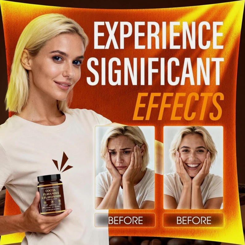 High Flavanol Energy Powder Flavonoids Supplements Cocoa Boost 1200mg UK