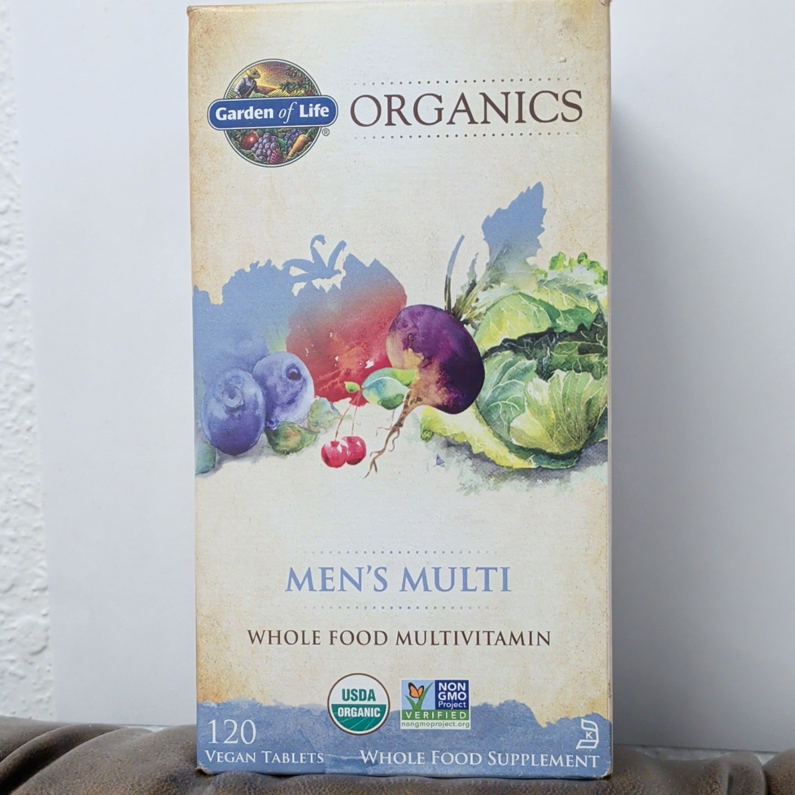 Garden of Life Men’s Multi Multivitamin 120 Vegan Tablets Non-Gmo Exp 01/2028