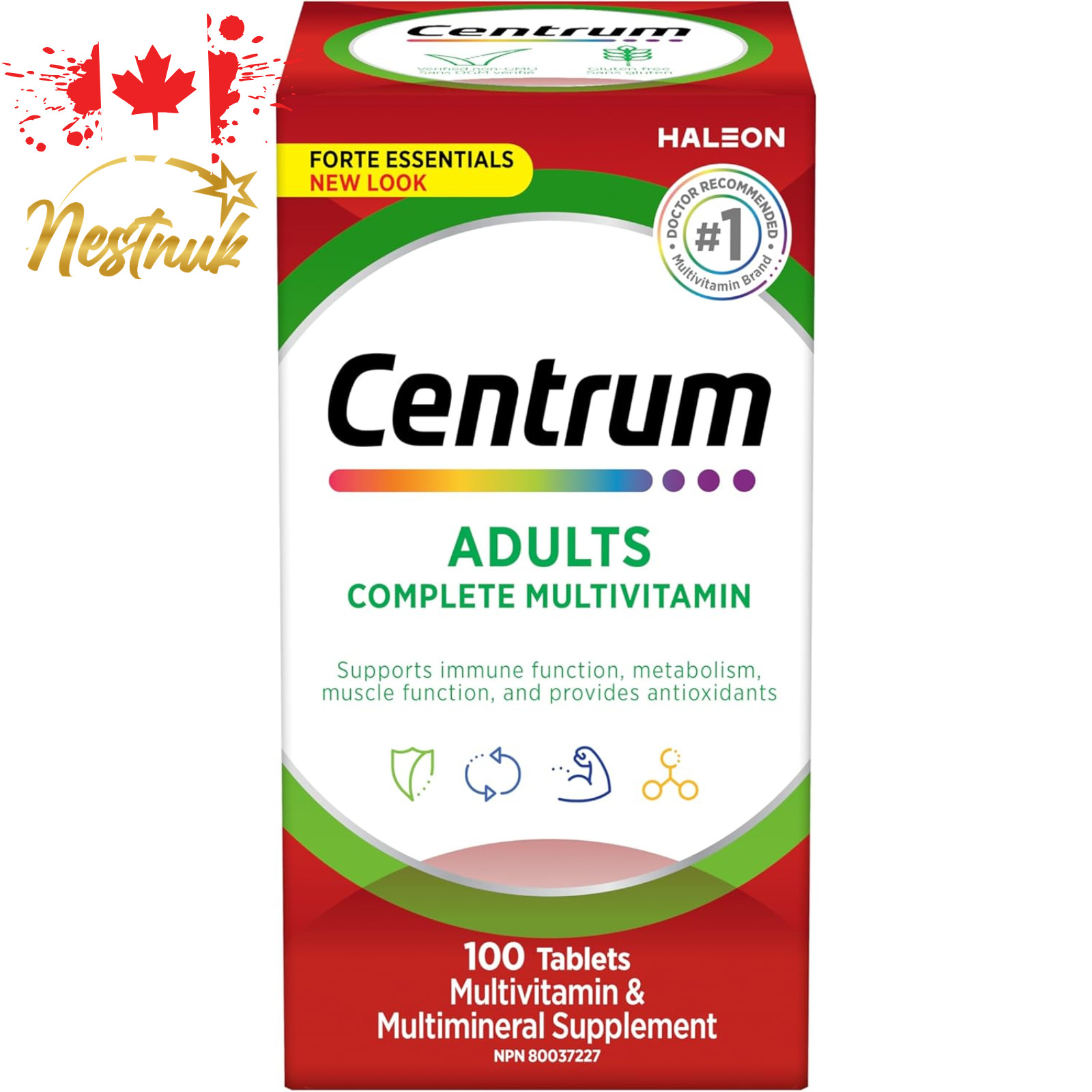 Centrum Adult Forte Multivitamin Minerals 100 Tablets Men Women