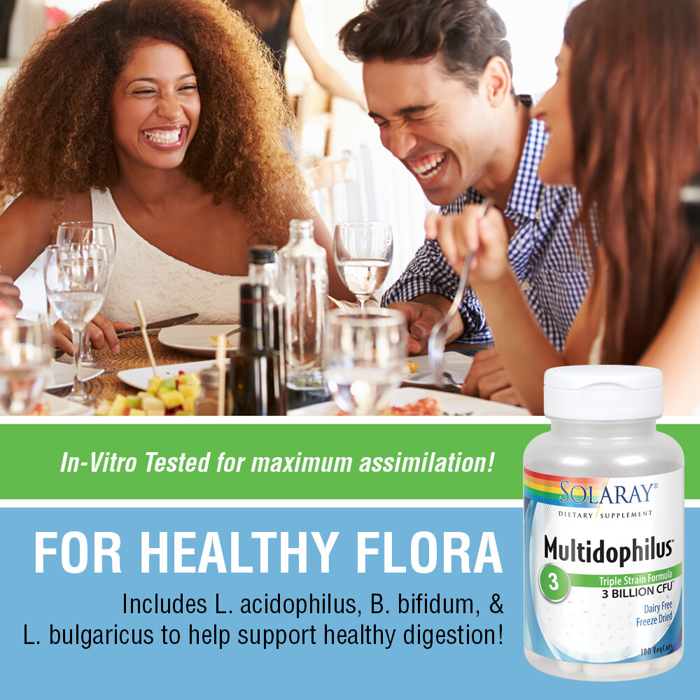 Solaray Multidophilus 3 Freeze Dried | 180 VegCaps