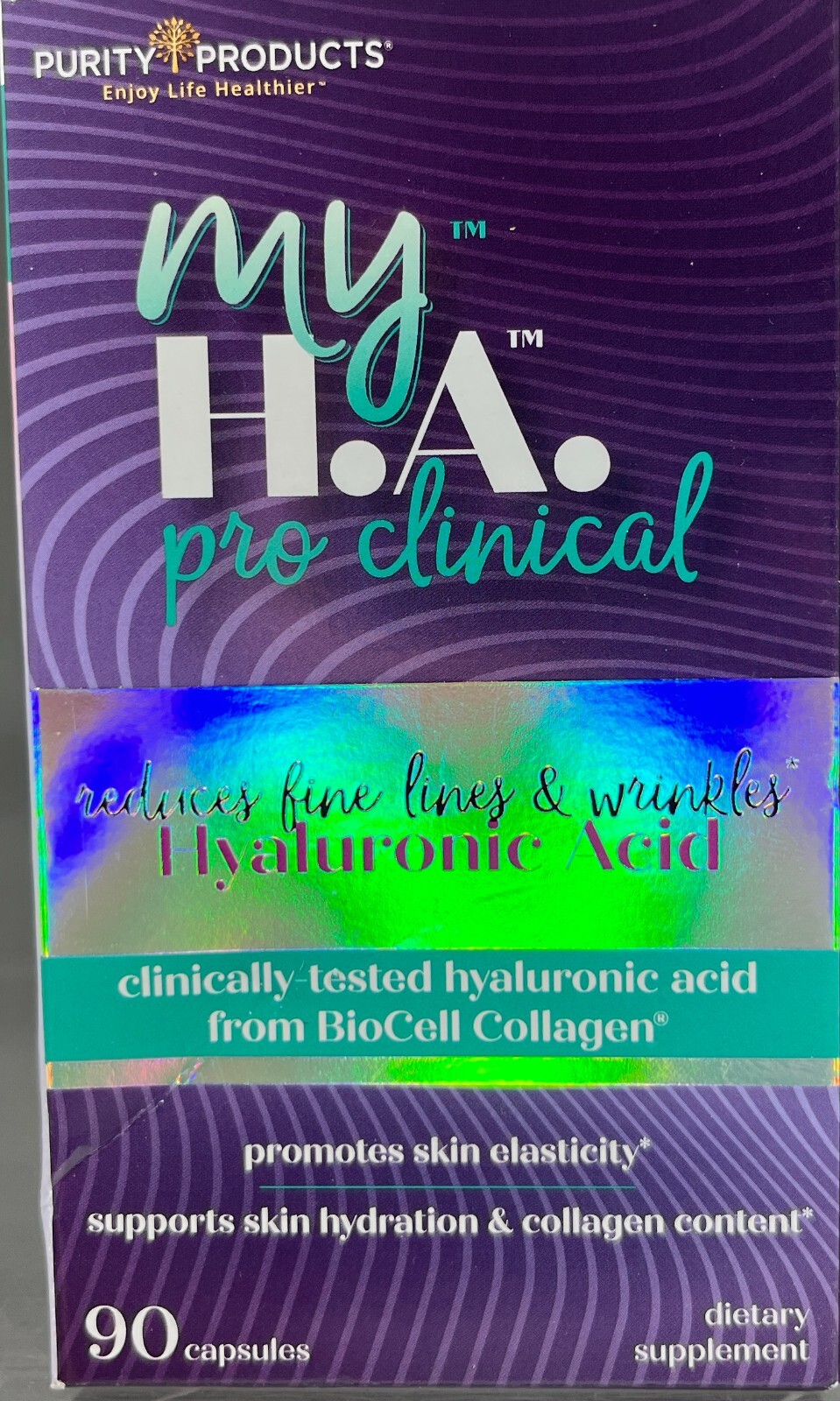 Purity Products My H.A. Pro Clinical Hyaluronic Acid, 90 Capsules – EXP: 11/25