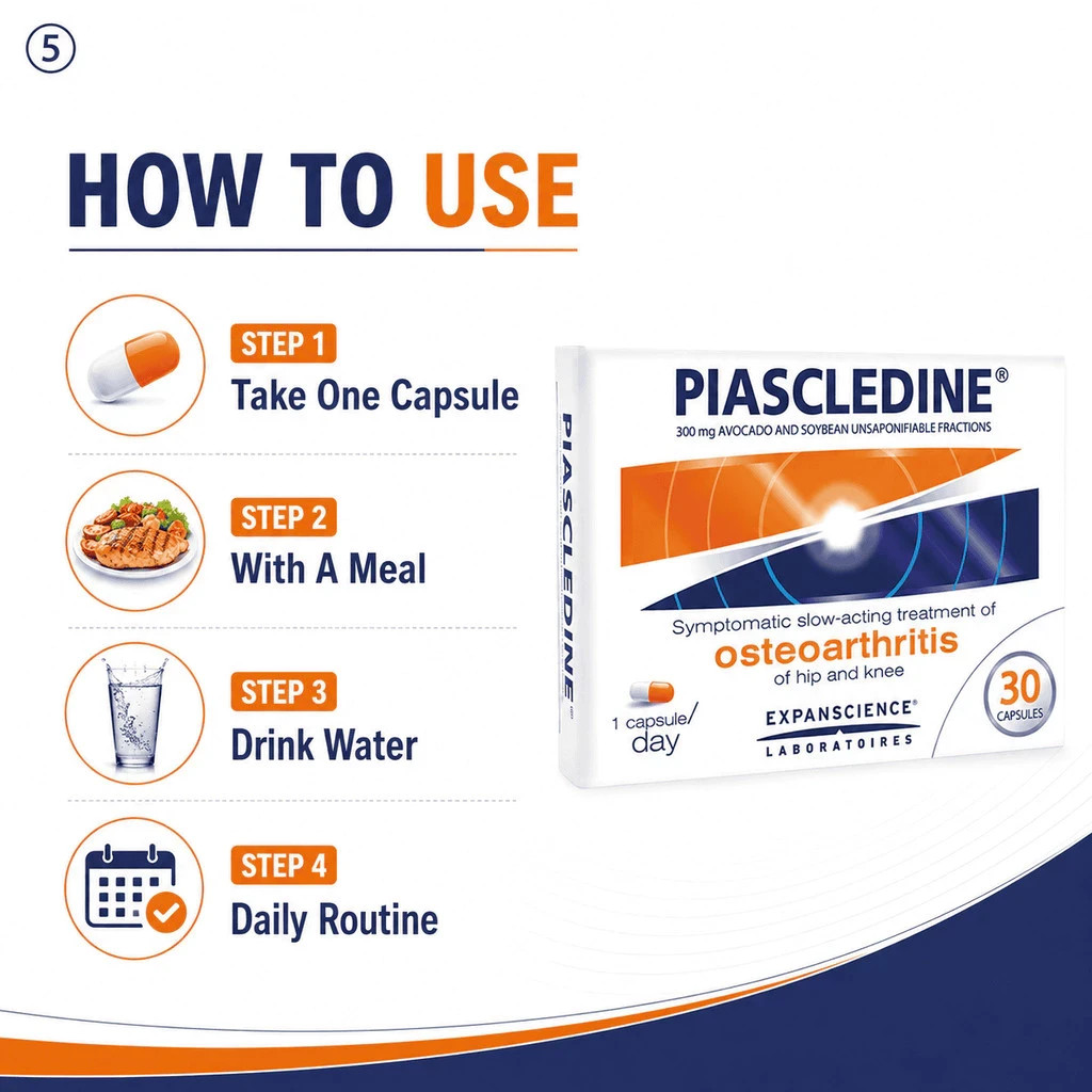 Piascledine 300mg 30`s Capsules Anti Rheumatic Osteoarthritis Joint Pains