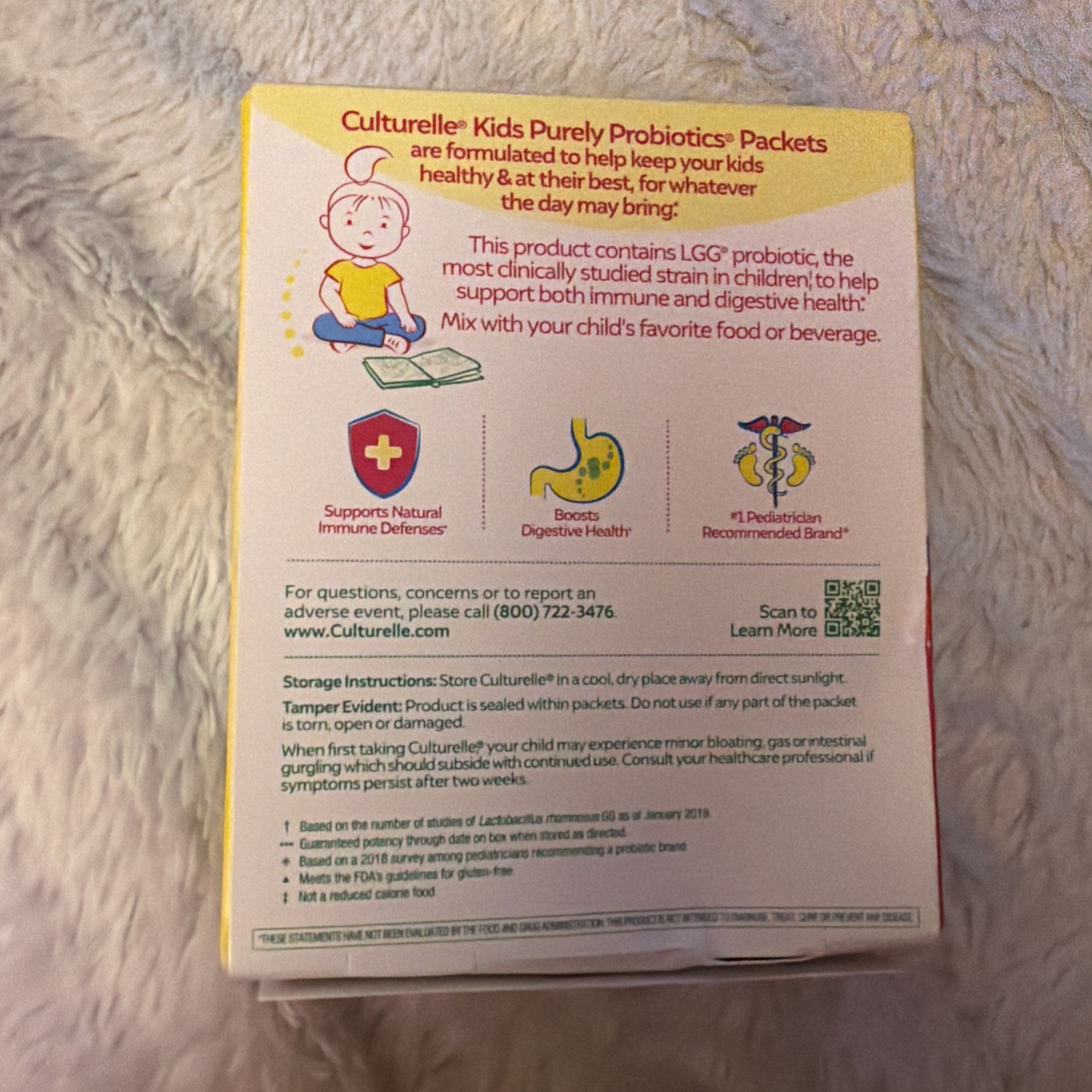 Culturelle Kids Daily Probiotic Supplement 30 Packets Exp 06/2028