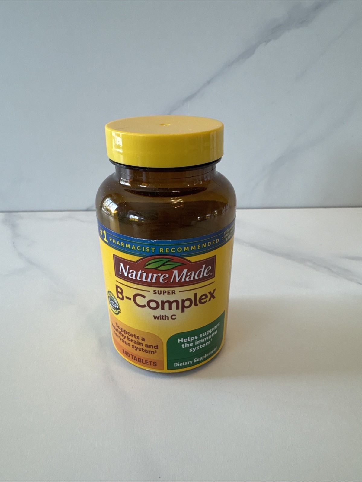 Nature Made Super B-Complex with C Dietary Supplement 140 Tablets Exp 10/2027