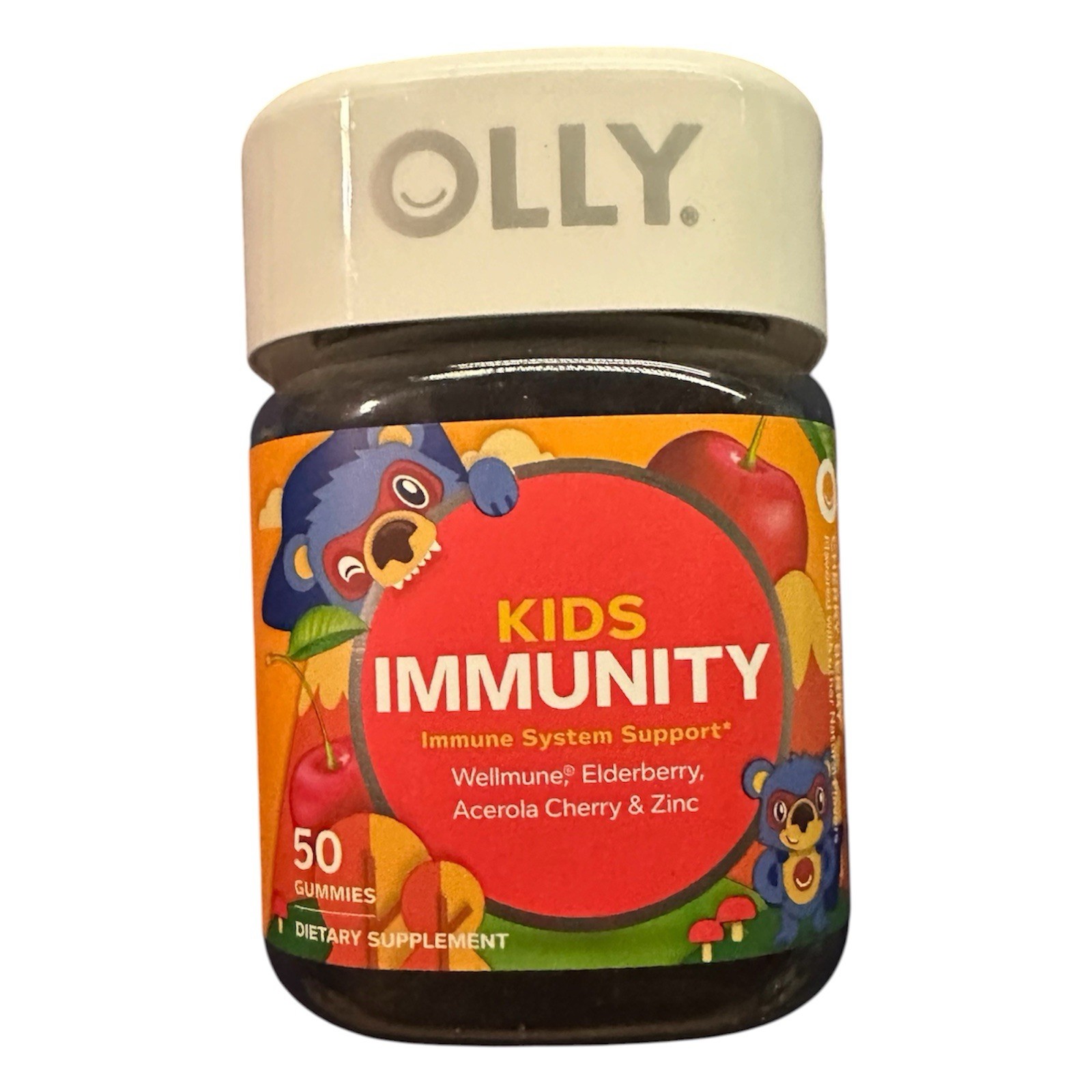 Olly Kids Immunity Wellmune Elderberry, Acerola Cherry and Zinc – 50 Gummies