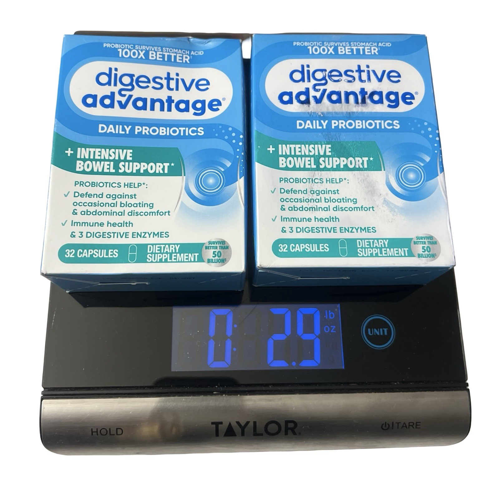 SCHIFF DIGESTIVE ADVANTAGE Intensive Bowel Support Probiotic 32 CAPS EA (2PK)