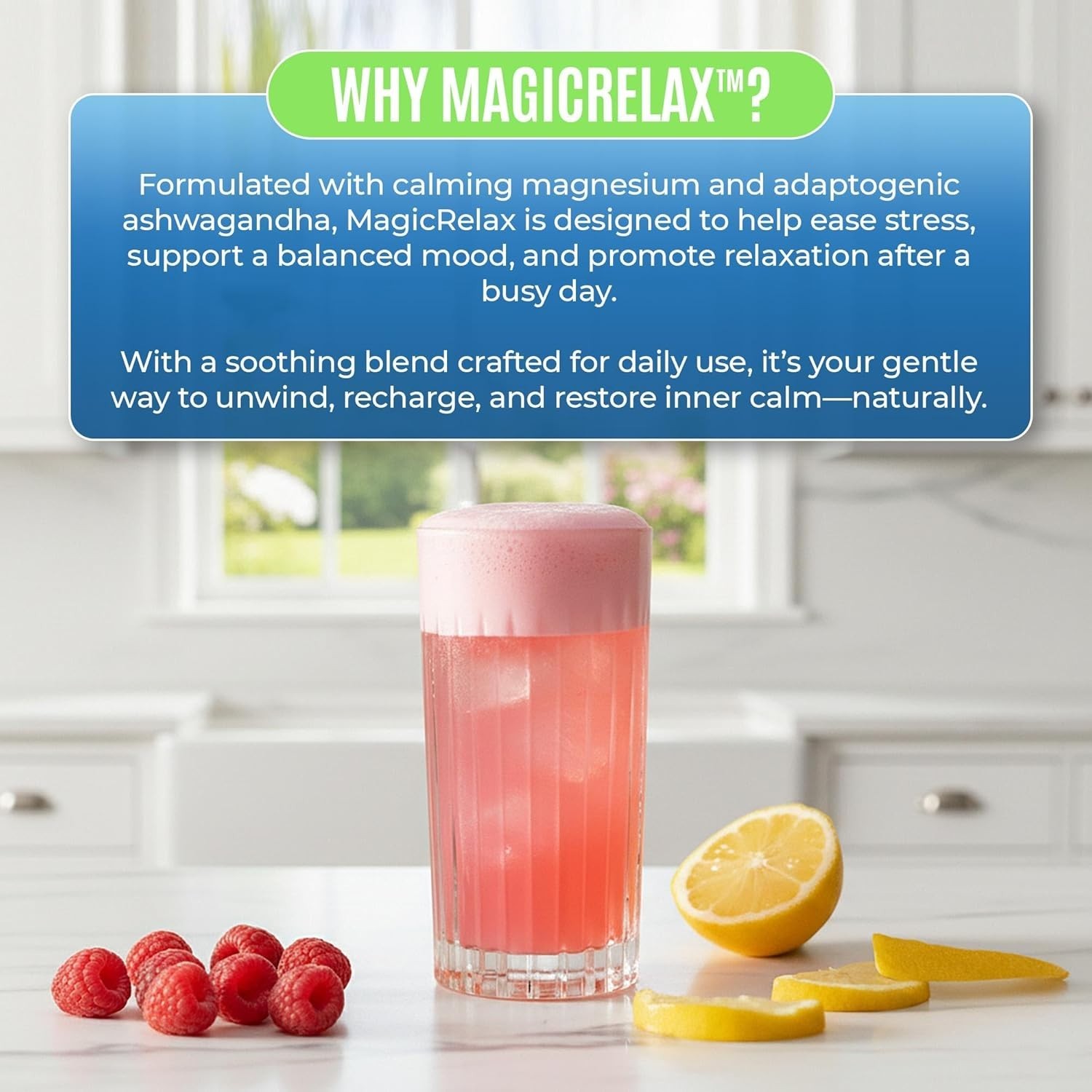 Value!! -MAGICRELAX Calming Sparking Mix 8-in-1 Magnesium KSM-66 Ashwagandha ..
