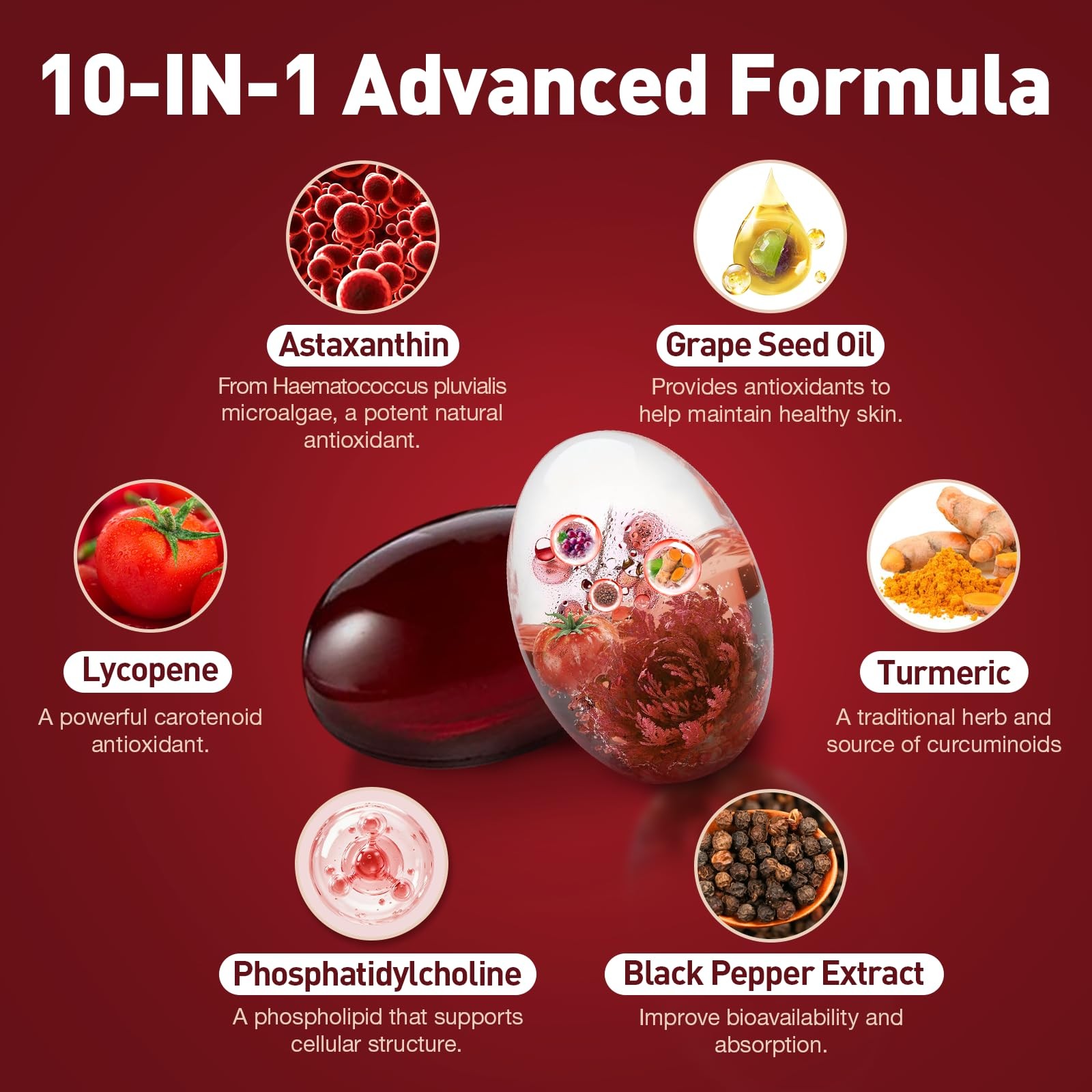 Femmetra Liposomal Astaxanthin 24mg Supplements with 120 Count (Pack of 1)