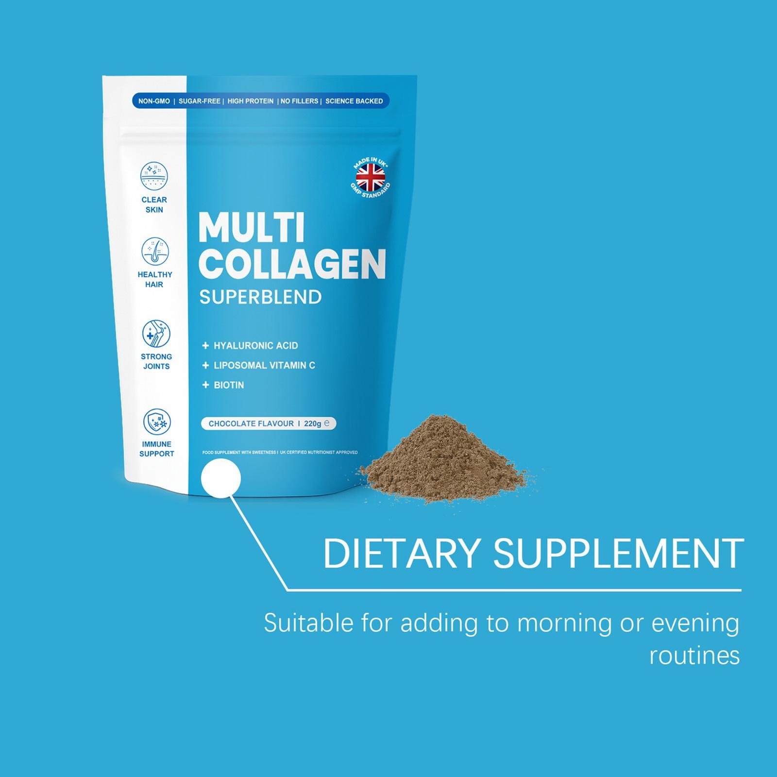 1~2PACK Elavate CHOCOLATE 220g Multi Collagen Superblend Elevate FRESH 2026