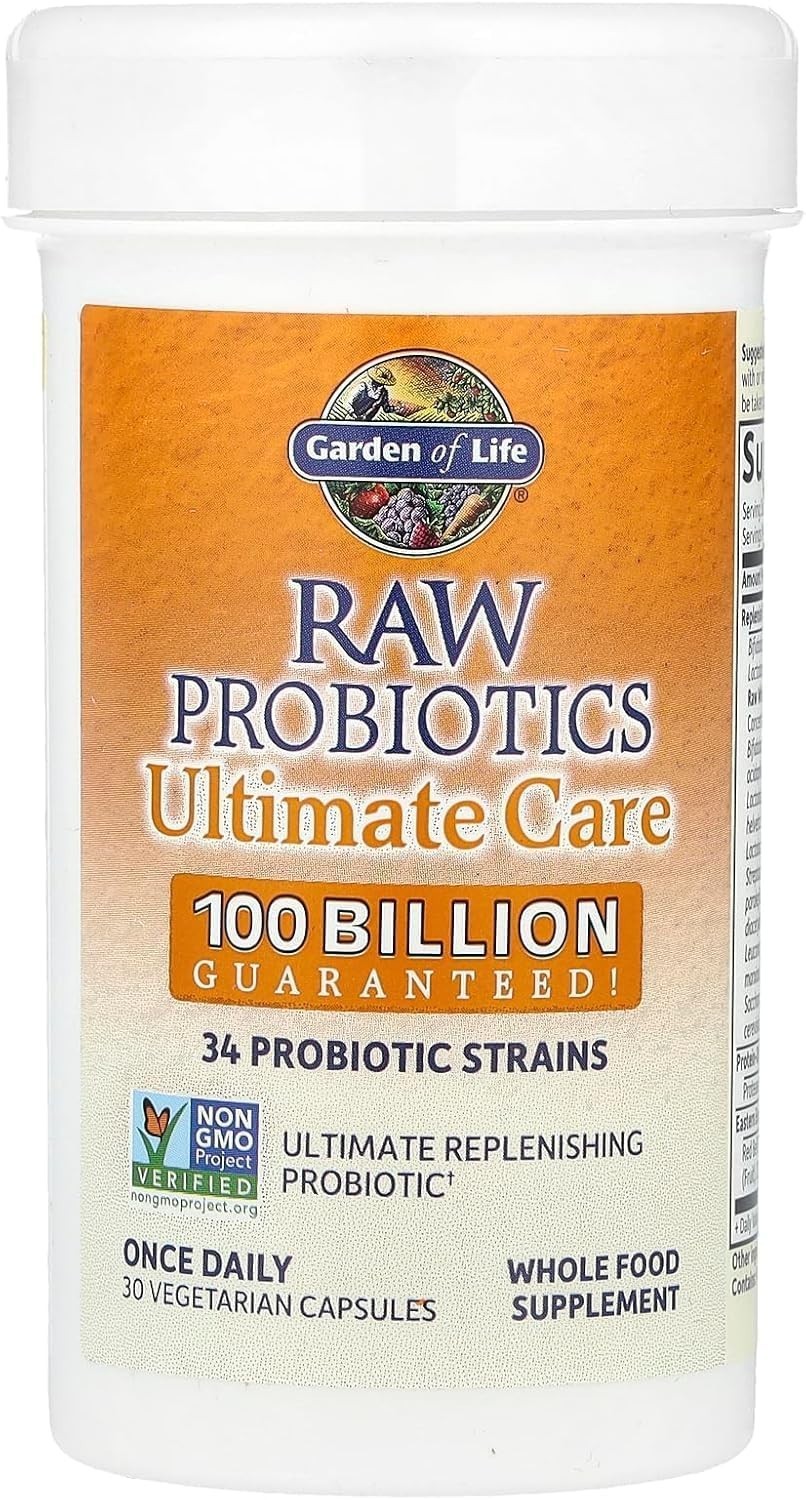 Garden of Life Raw Probiotics Ultimate Care 100 Billion 30 Veg Capsules