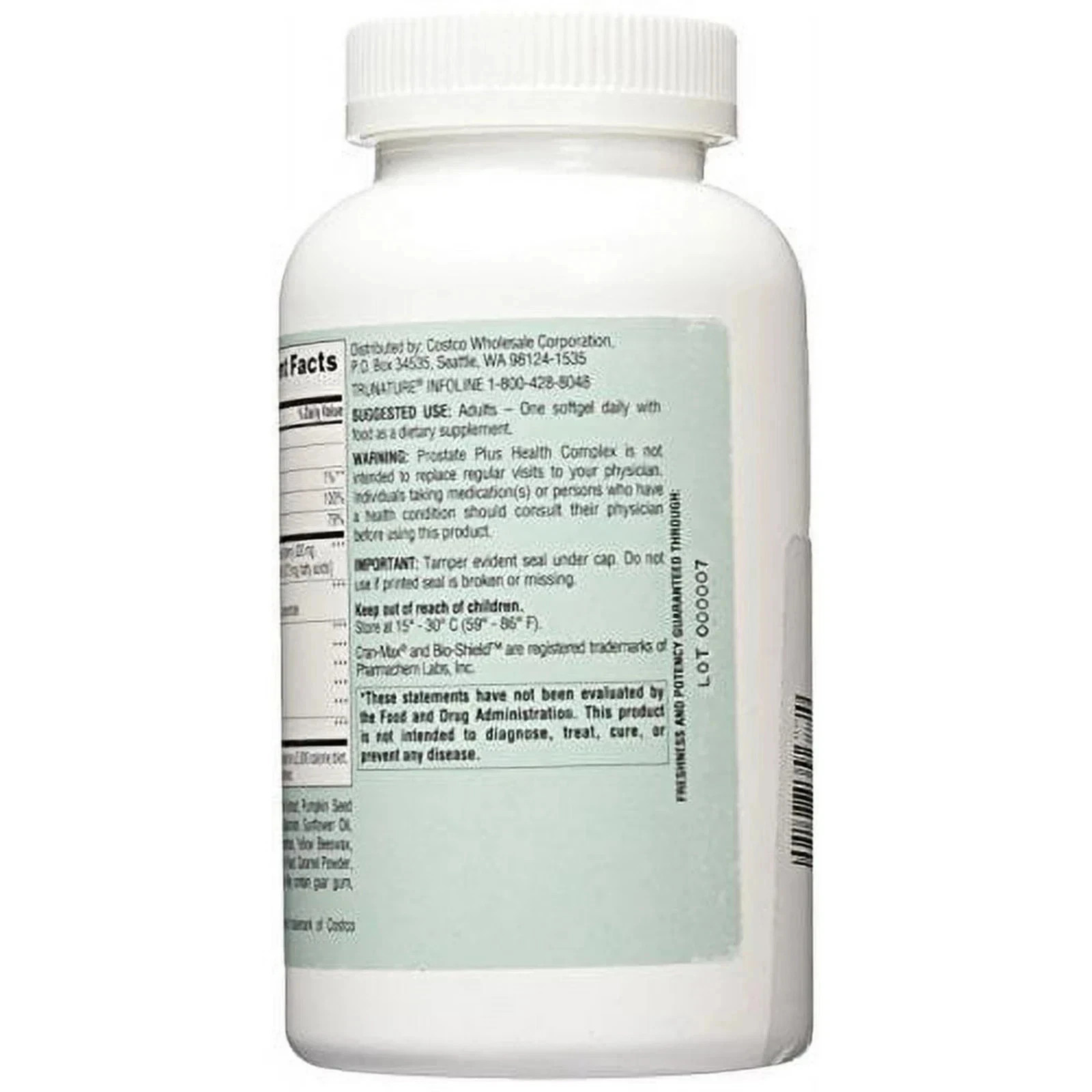 Genuine Trunature Prostate Plus Health Complex – 250 Softgels / Expiry 2028