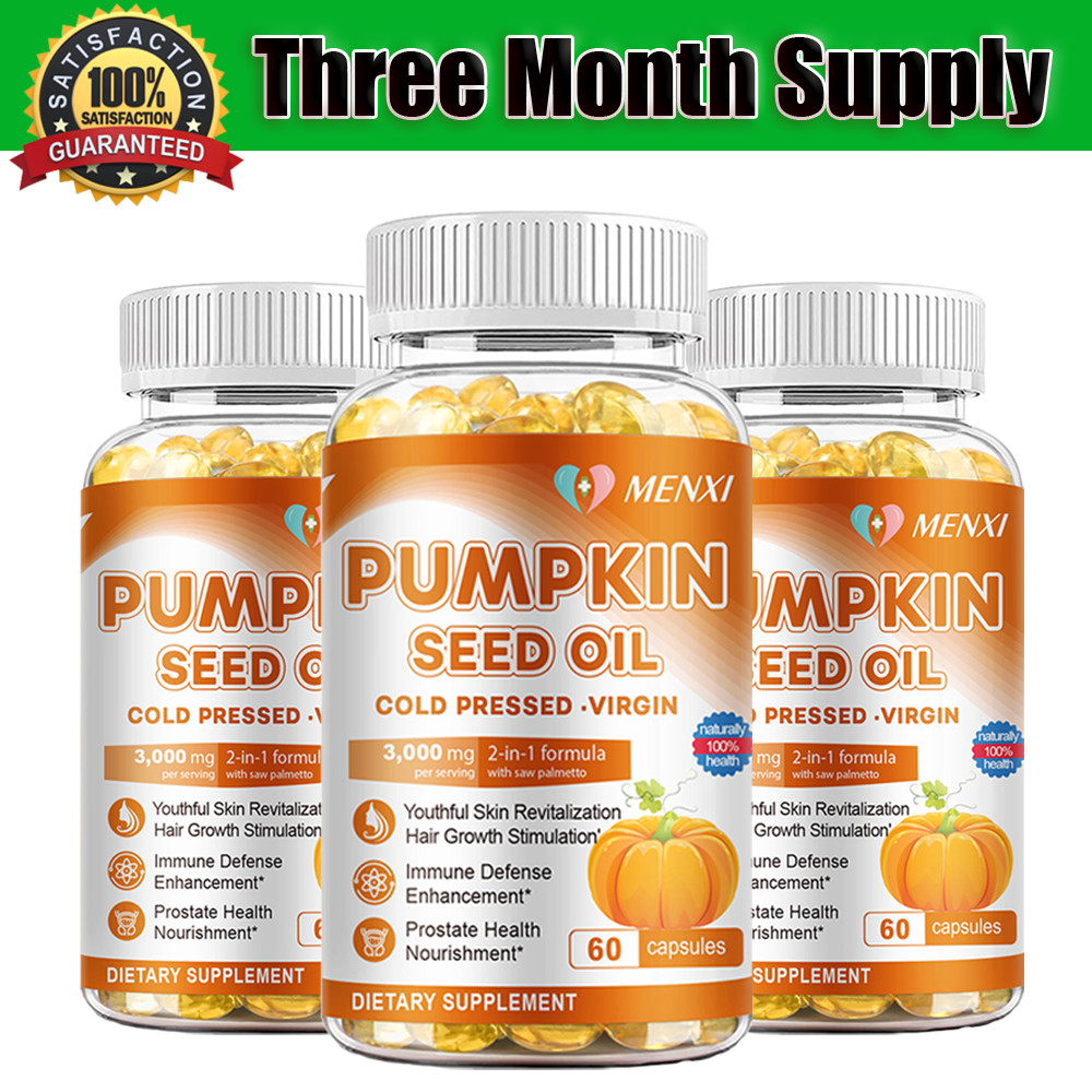 3 Packs Pumpkin Seed Oil Saw Palmetto Softgels – Natural Prostate Support