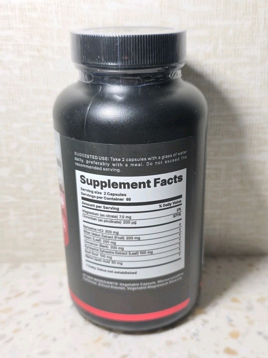 B Life Berberine Blood Sugar Complex+ Platinum Series 120 Capsules 12/2026+