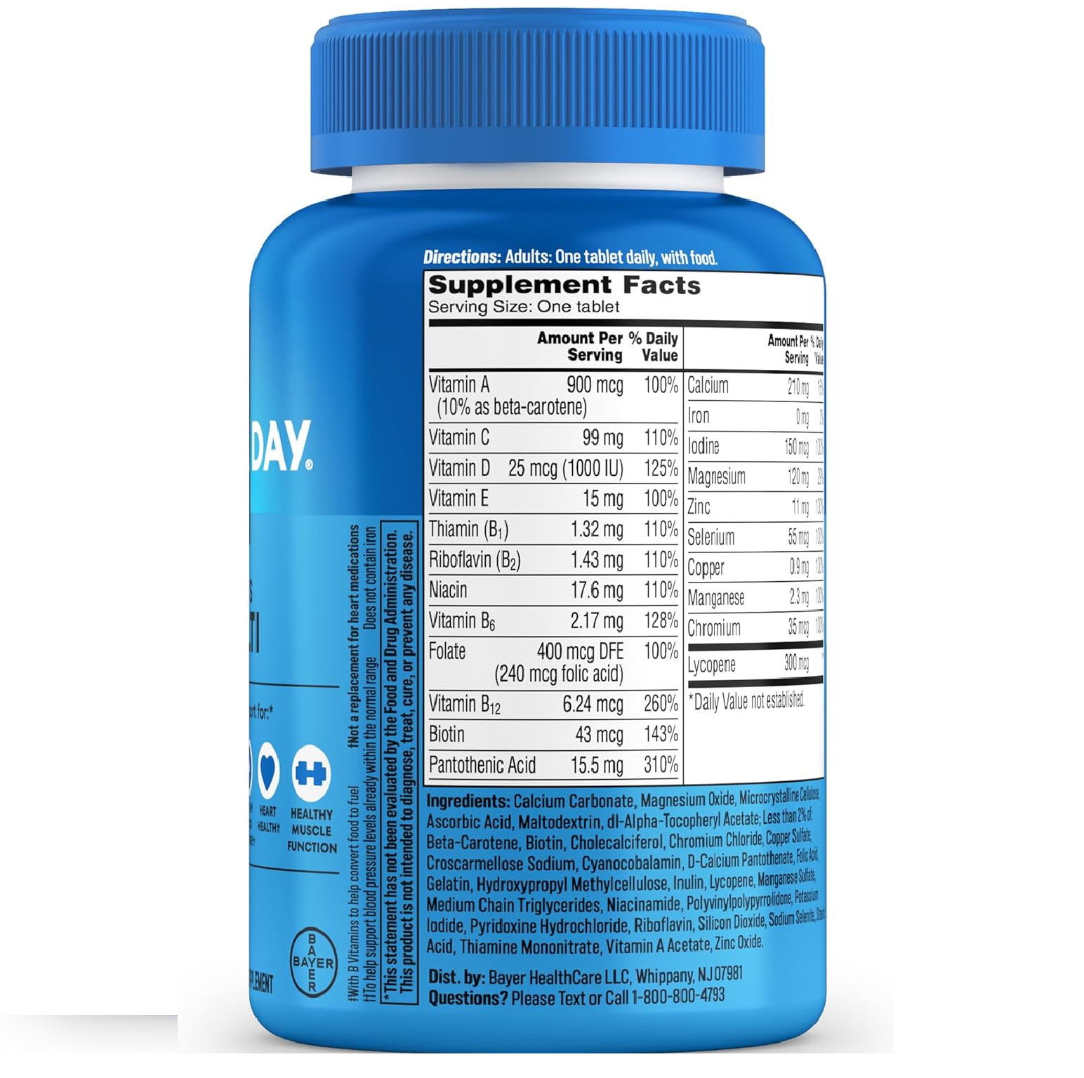 One A Day Multivitamin for Men – Daily Mens Multivitamins with Vitamin D, Zinc,