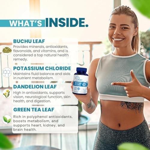 Diuretic Water Pills – Water Flush – Bloating Relief for Women & Men, Swellin…