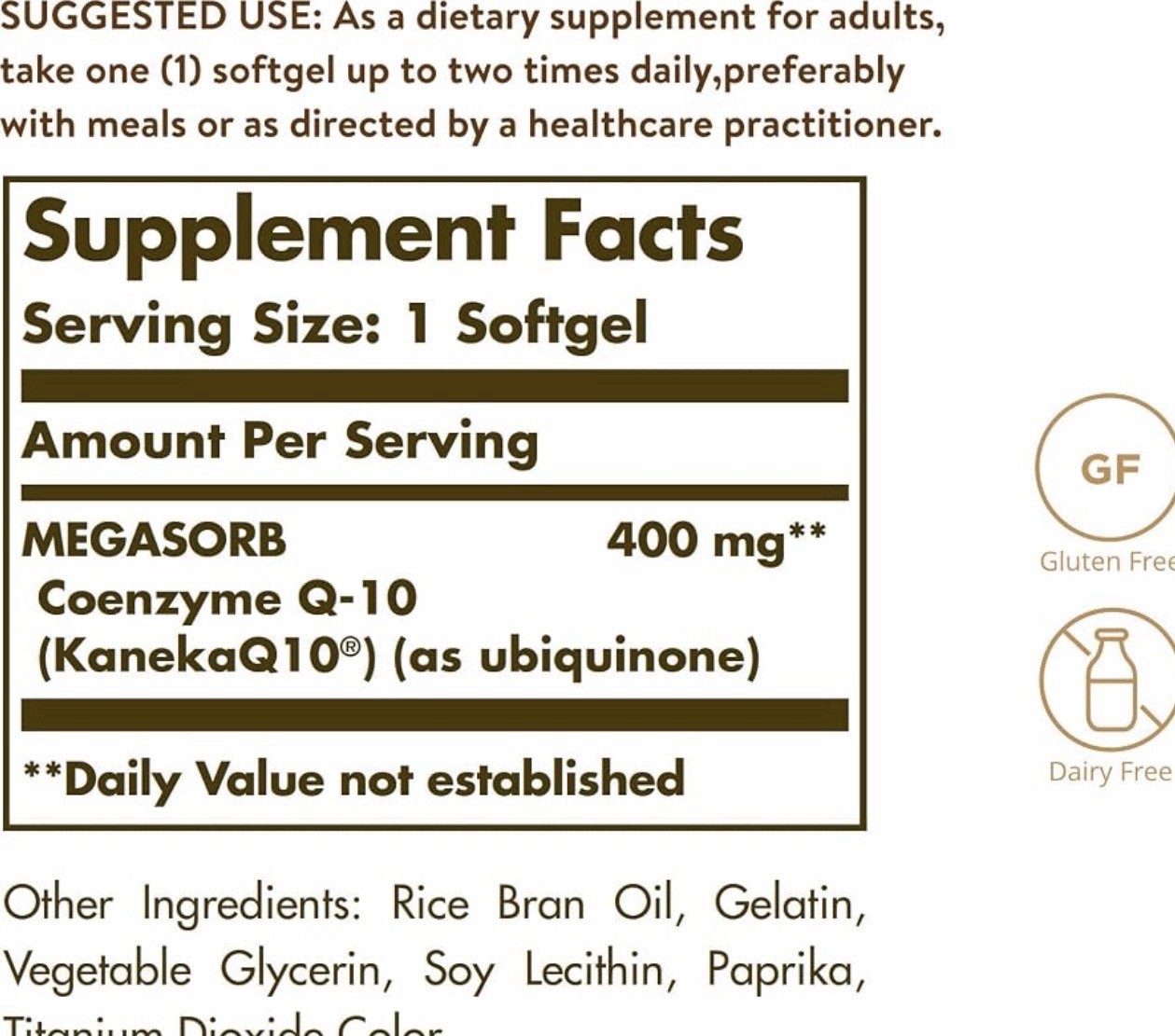 Megasorb CoQ-10 by Solgar, 60 Softgels 400 mg EXP: 12/2028