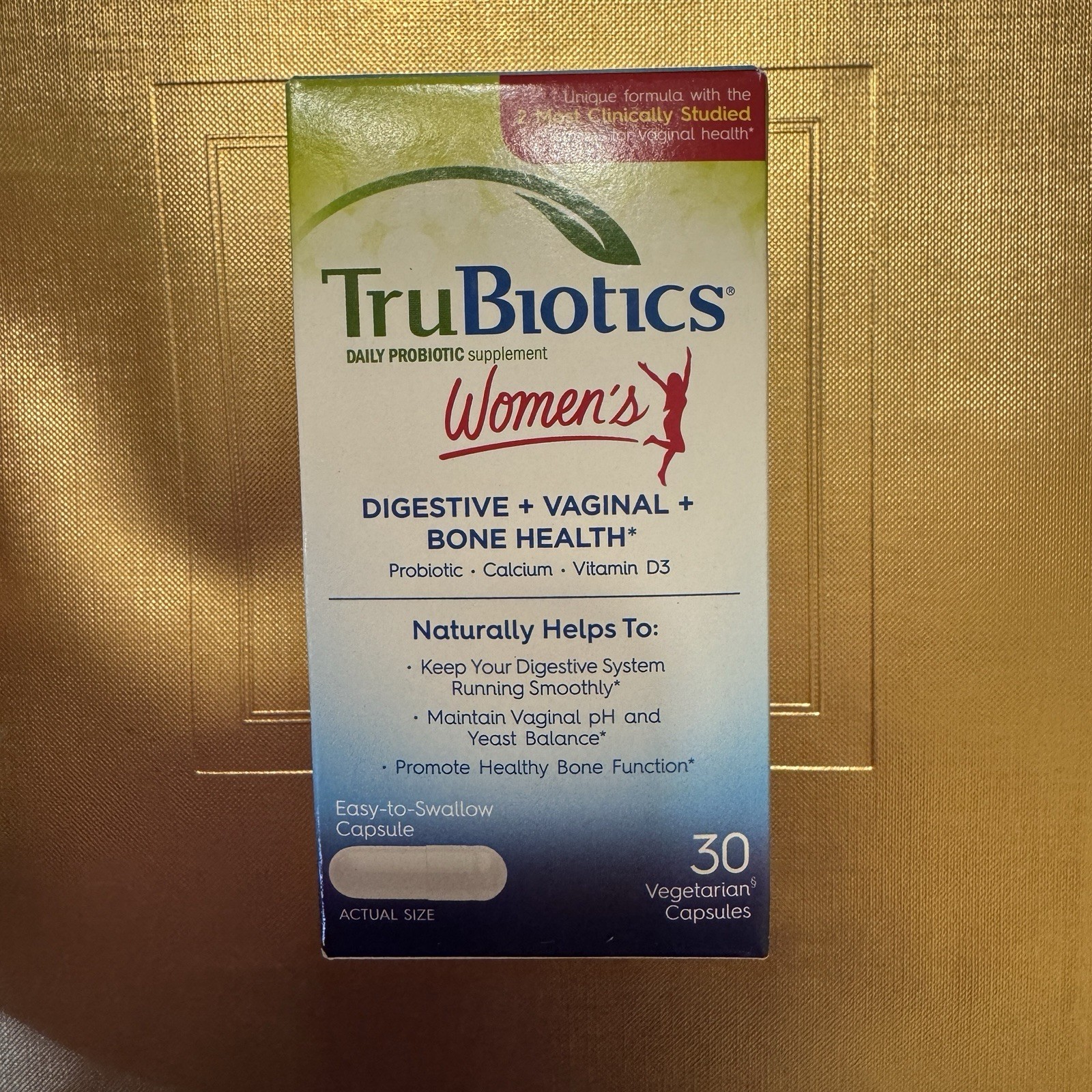 TruBiotics Women’s Probiotics 30 Count Gut Vaginal Health Immune Bone Support