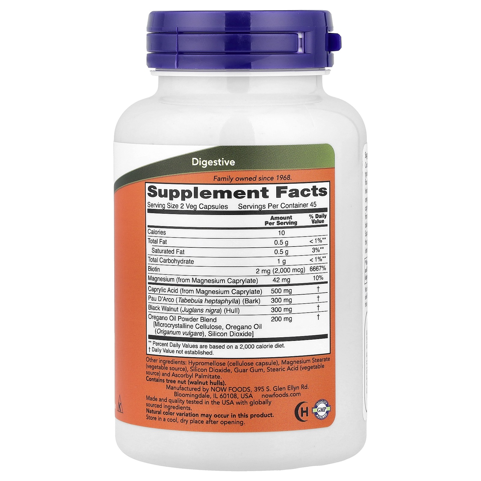 Now Foods Candida Support 90 Veg Capsules GMP Quality Assured, Kosher, Vegan,