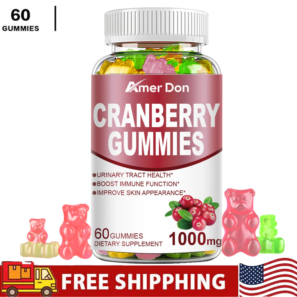 Cranberry Gummies Urinary Tract – UTI Cystitis, Supports System & Immune Health