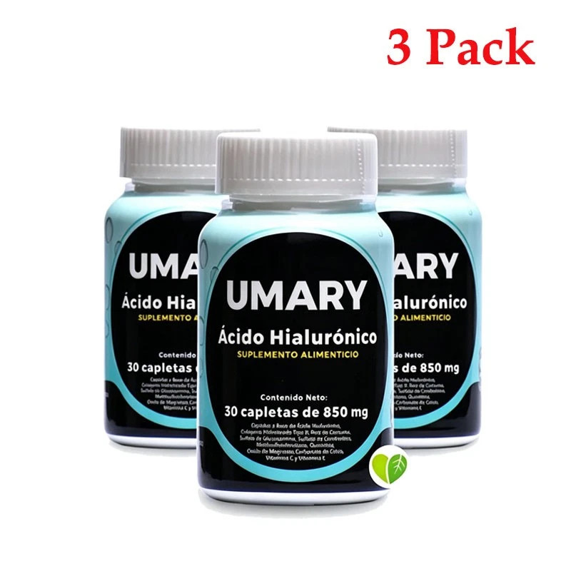 3 bottles Hyaluronic Acid 30 Capsules 850mg Daily Health Supplement New US—
