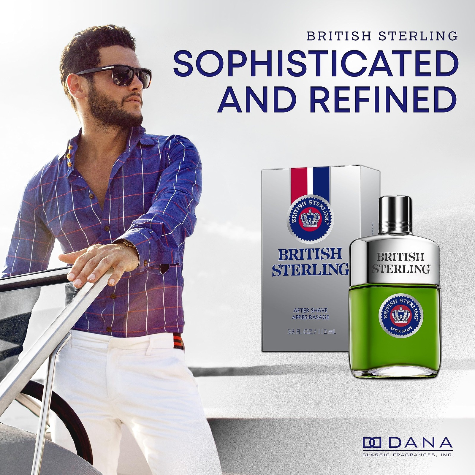 British Sterling Aftershave for Men By DANA 3.8 Oz 3.80 Fl Oz (Pack of 1)