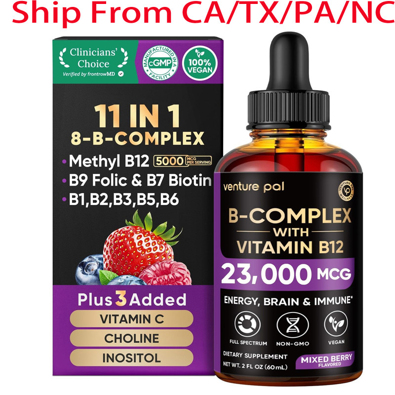 Venture Pal Vitamin B Complex Liquid Drops w/ Vitamin C B12 B9 B1 B2 B3 B5 B6 B1