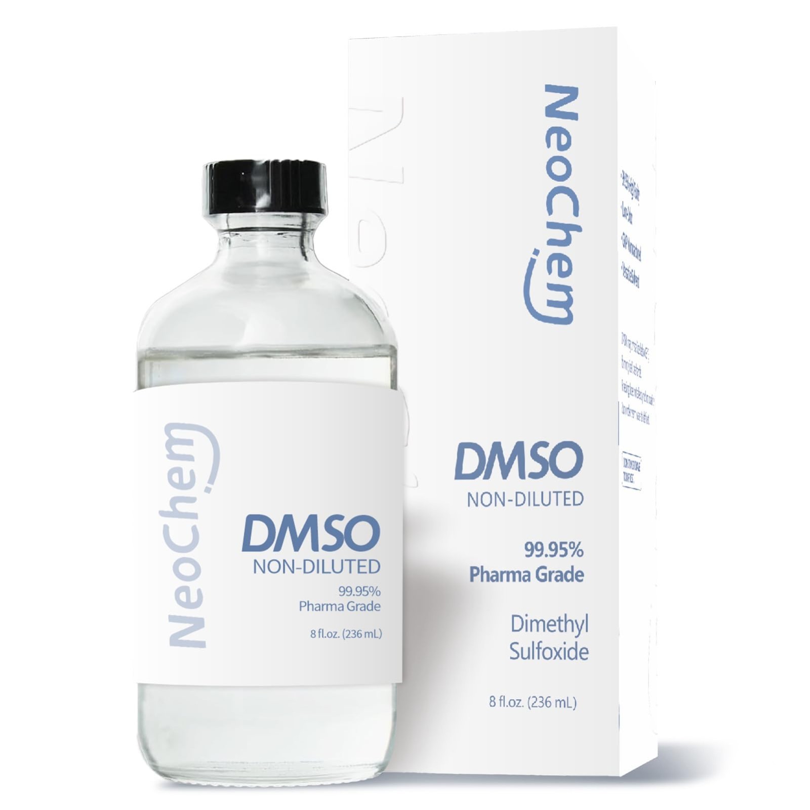 99.95% Pure DMSO Liquid 8 oz | Undiluted & Odorless | Premium Glass Bottle