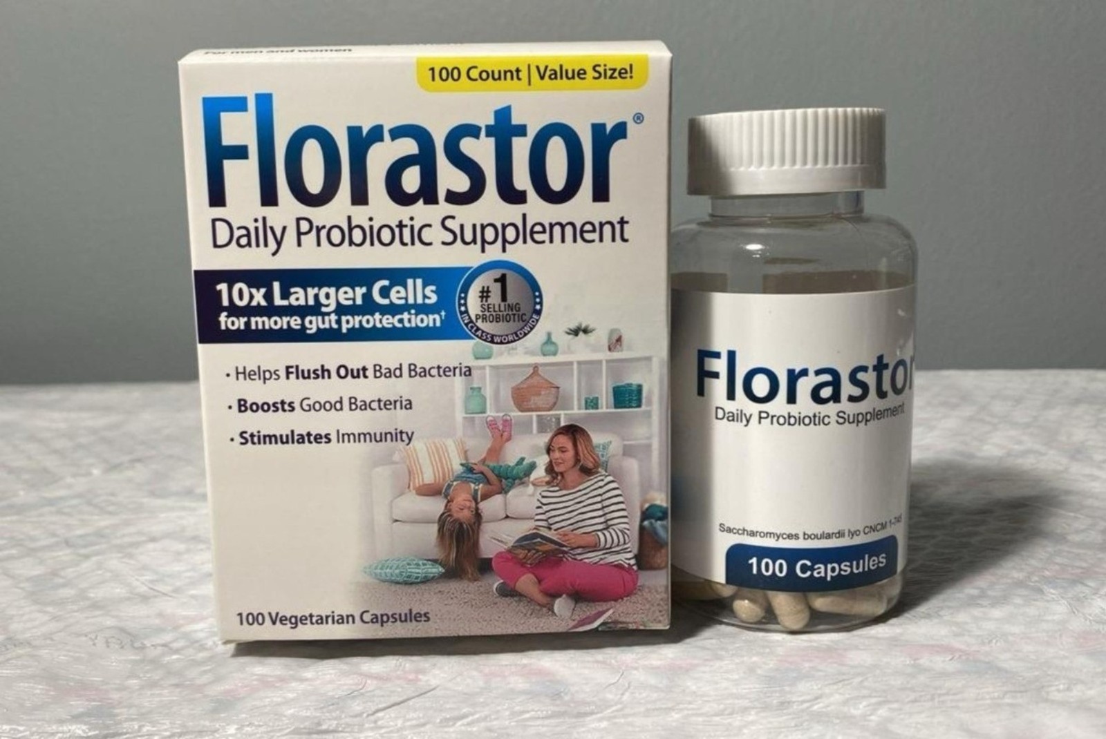 Premium 4X Flrastor Dietary Probiotic Supplement Daily 10X Larger hot Cells