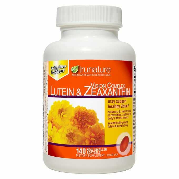 trunature VISION COMPLEX LUTEIN & ZEAXANTHIN 140 Softgels – Free Shipping!