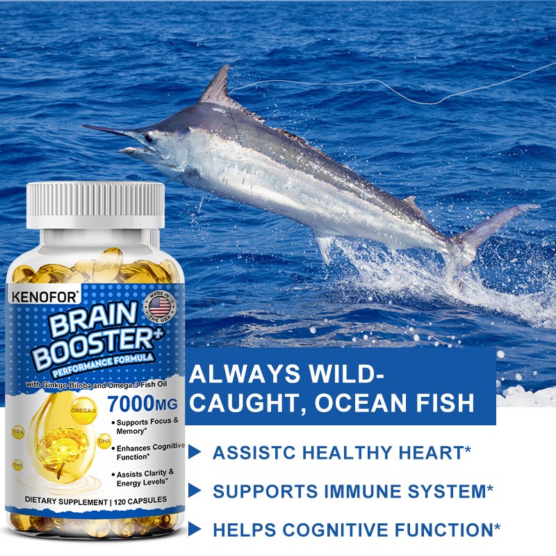 Kenofor Performance Formula with Ginkgo Biloba Omega 3 Fish Oil 30/60/120 Caps