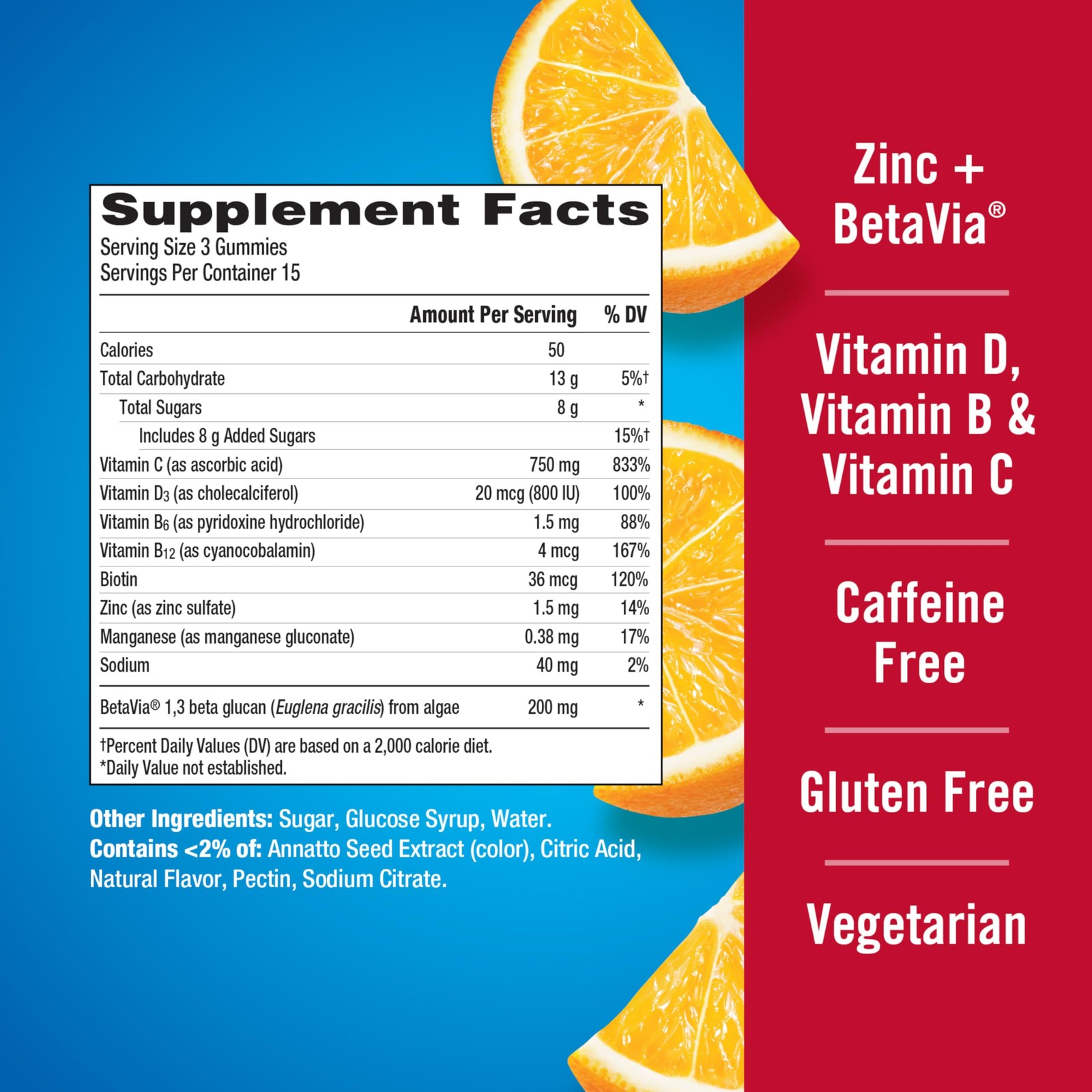 Emergen-C Immune+ Triple Action Immune Support Gummies, 45 Count (Pack of 1)