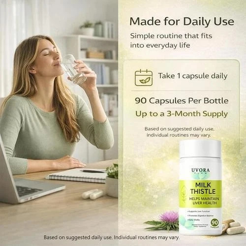 2PCS Uvora Milk Thistle Detox high-quality Herbal Supplement With Milk Thistl…