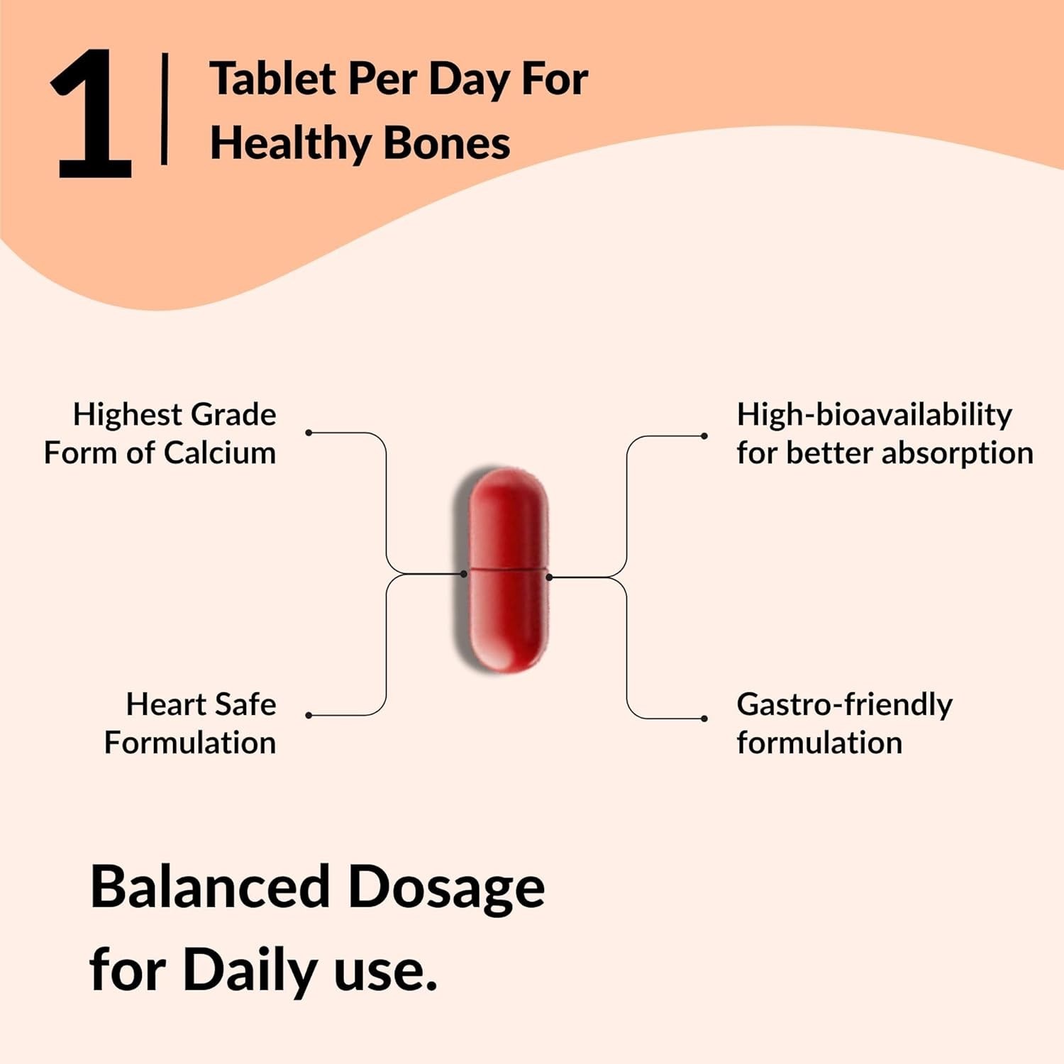 Zans.kar Bone Health Calcium D3 K2 Tablets 30 Count