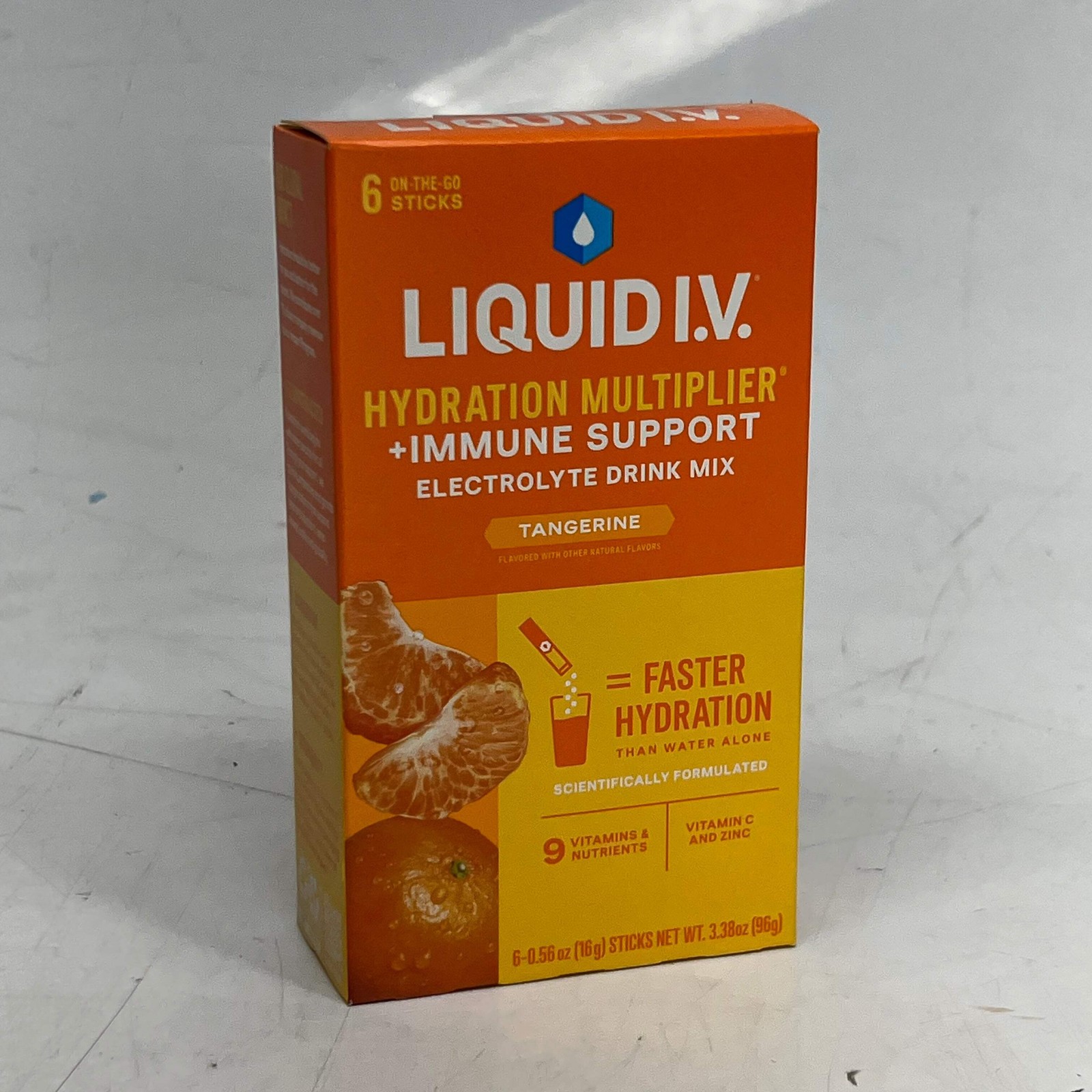 LIQUID I.V (6 PACK) Hydration Multiplier + Immune Support Tangerine 0.56 oz. Ora