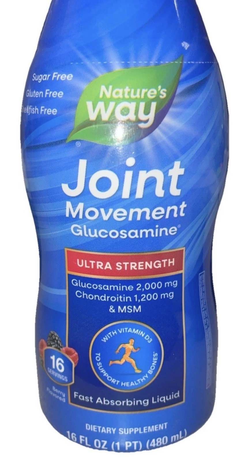 Nature’s Way Joint Movement Ultra Strength Glucosamine Berry 16Fl Oz Exp 08/27