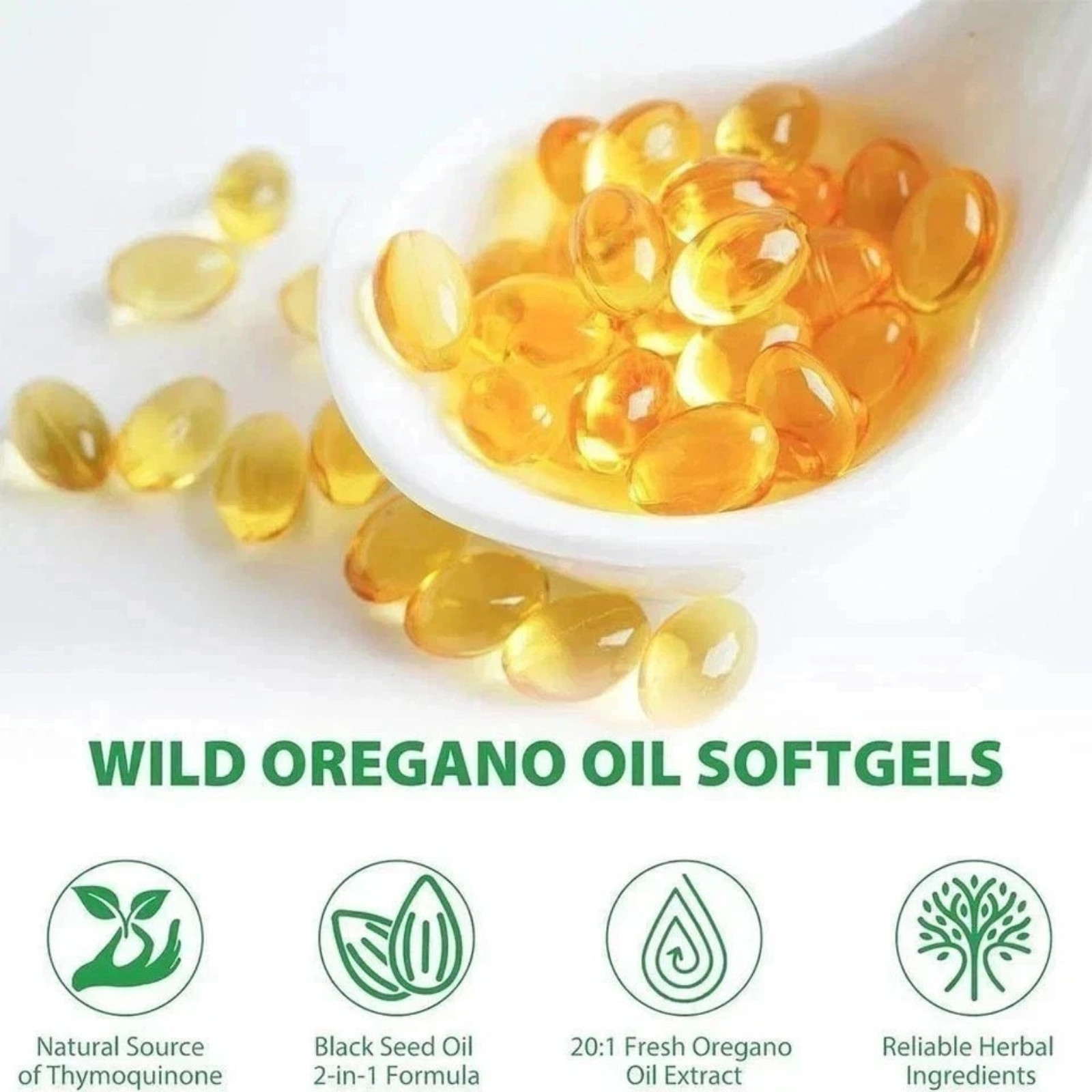 Oil w/ of Black Softgels Oregano – 300 Potency Seed 6000mg – High Count New