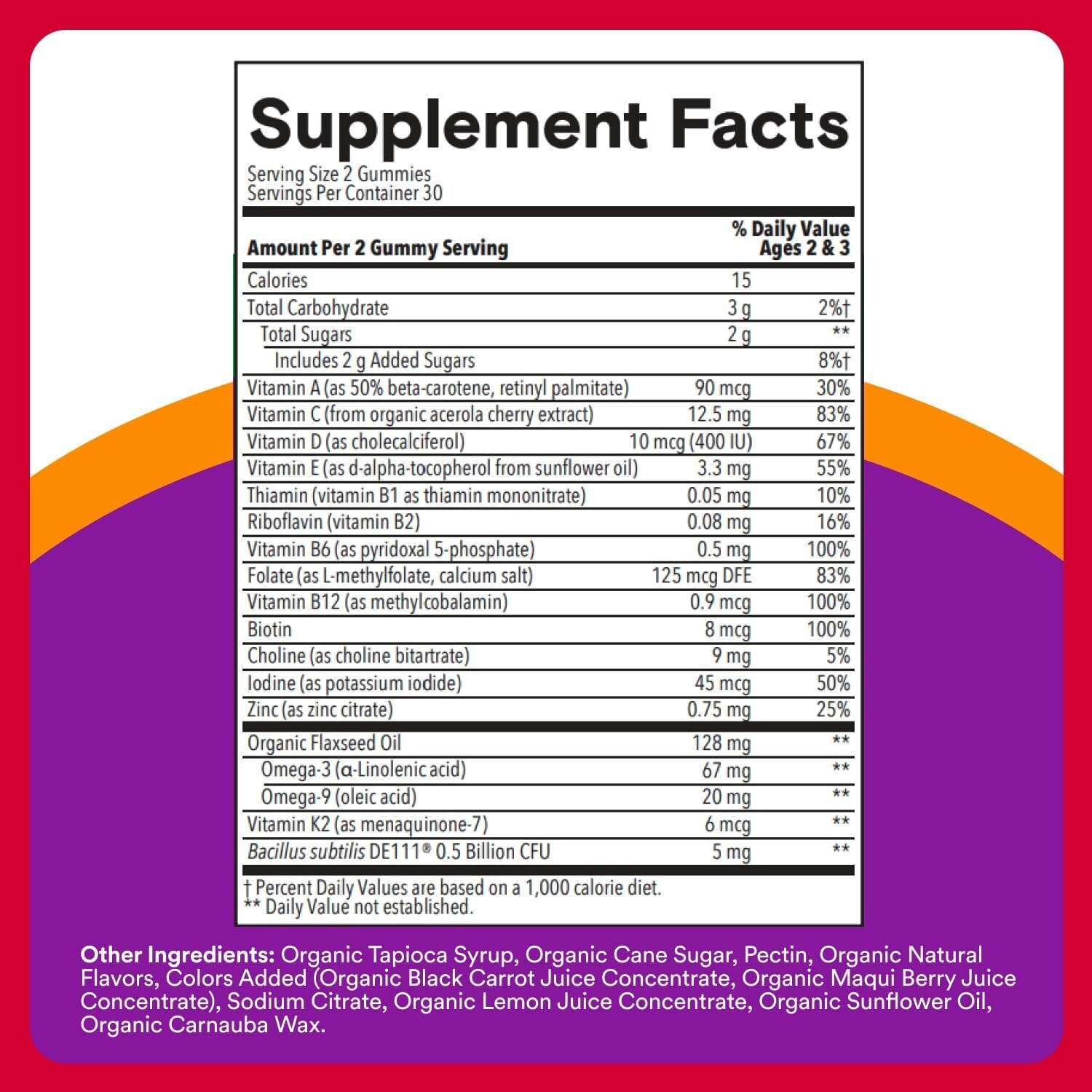 SmartyPants Organic Toddler Multivitamin Gummies: Probiotics – 08/07/2025