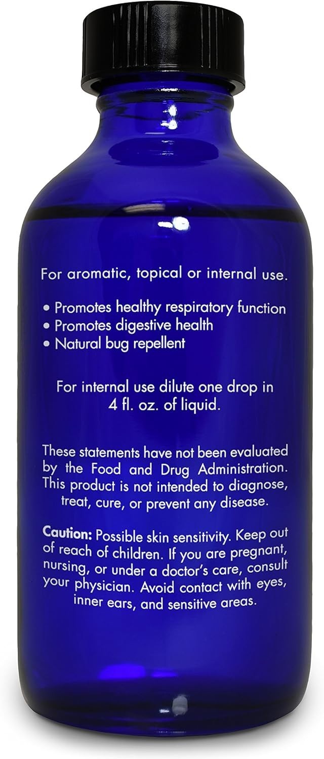 Peppermint Oil, Food Grade, Edible, for Digestion, IBS, Hair – 100% Pure, Pepper