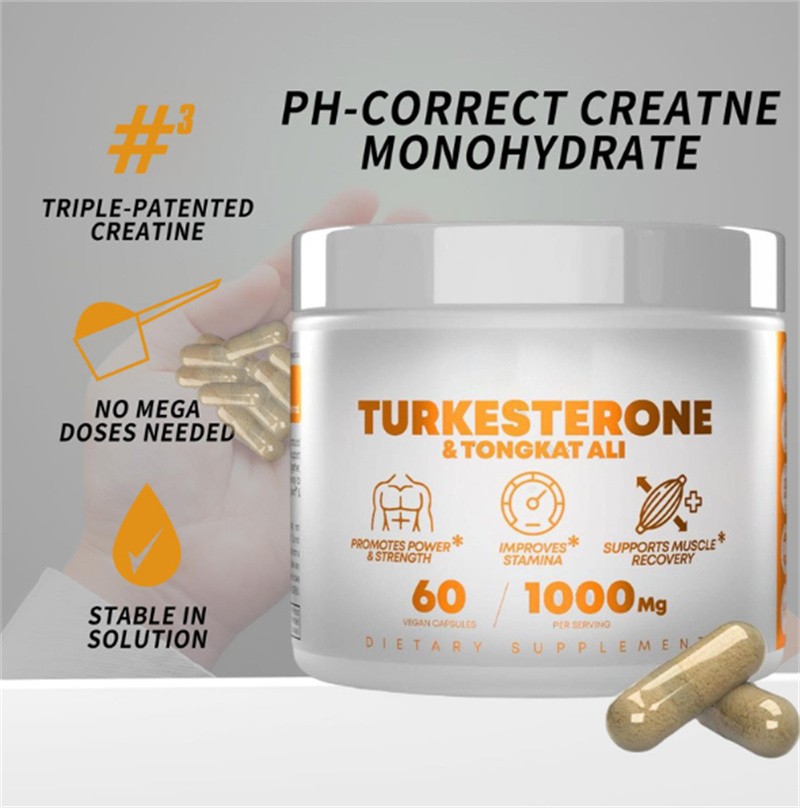 Turkesterone 1000 Mg Natural Capsules Supplement Muscle Growth & Recovery 60 Pcs