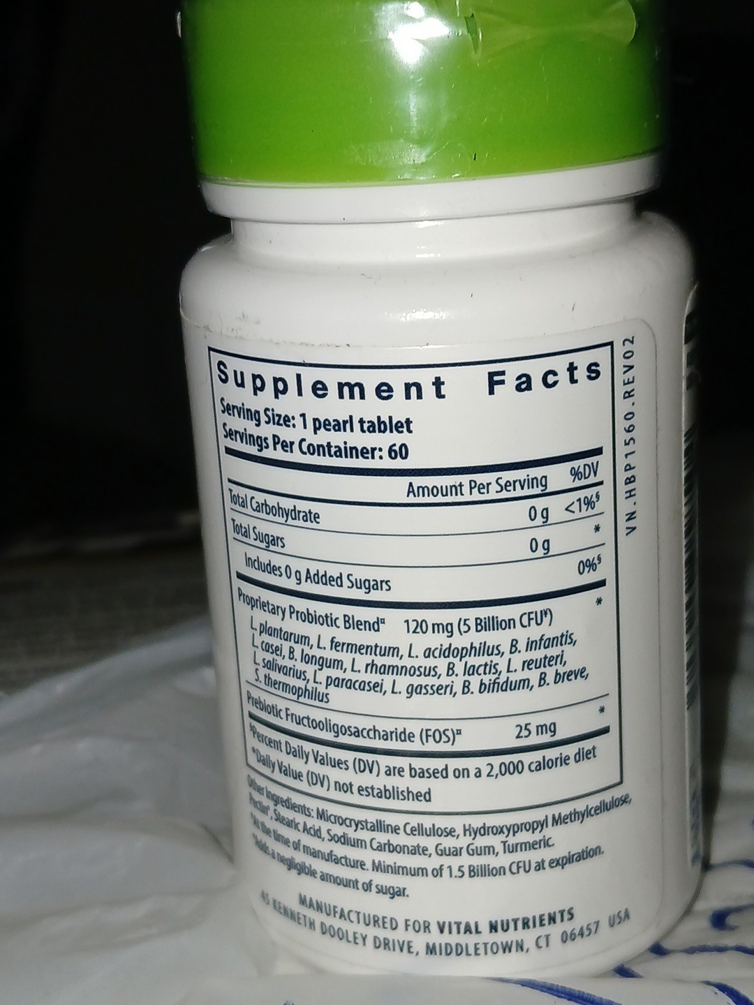 Vital Nutrients Hyperbiotics Pro-15 Prebiotics and Probiotics for Men / W New