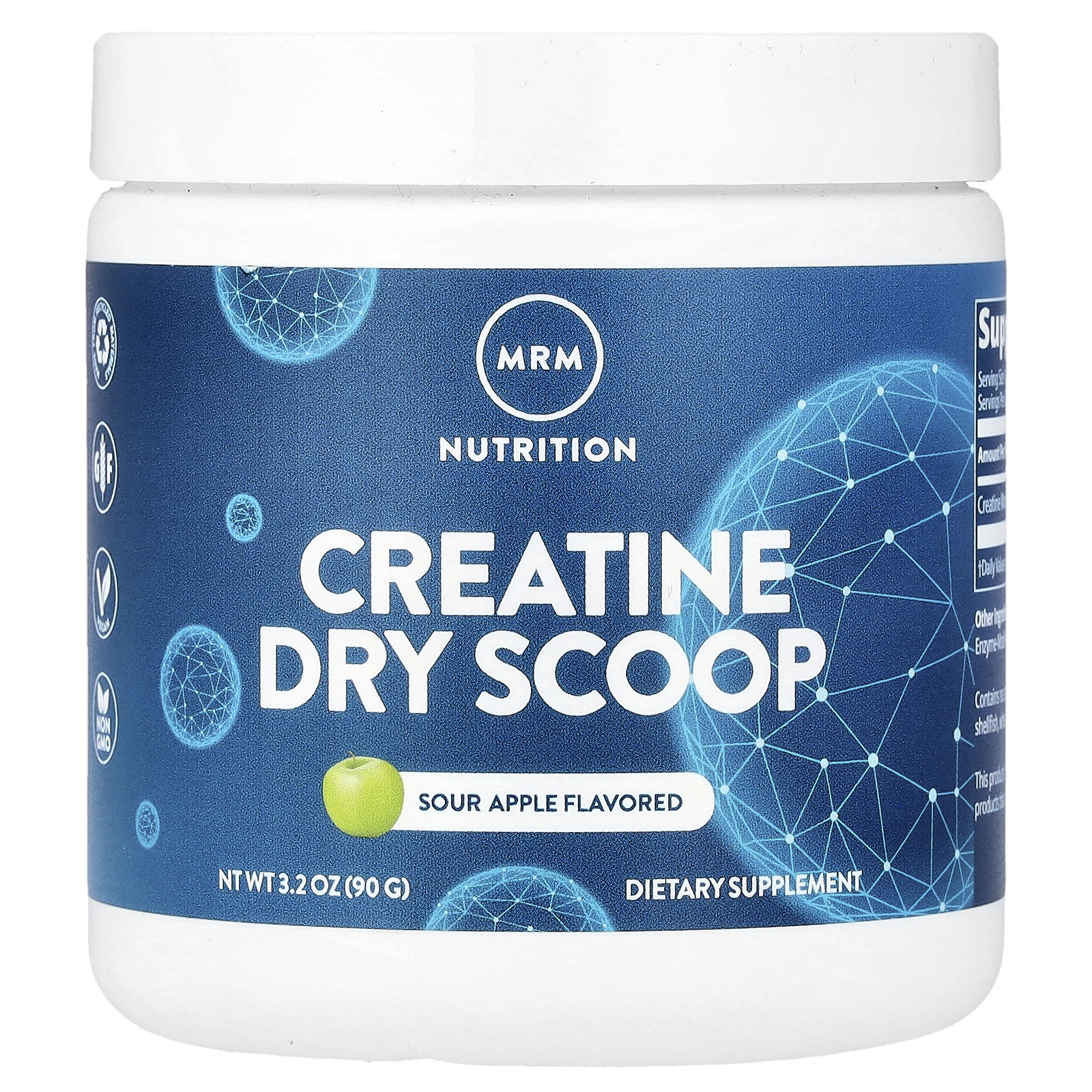 Creatine Dry Scoop, Sour Apple, 3.2 oz (90 g)